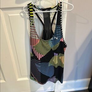 Under Armour Black and Blue Graphic Backless Tank Top